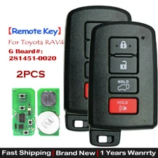 2 for Toyota RAV4 2013 2014 2015 2016 2017 2018 Smart Remote Key Fob 281451-0020