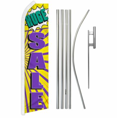 ''HUGE SALE'' Advertising Super Flag & Pole Kit deal discount clearance