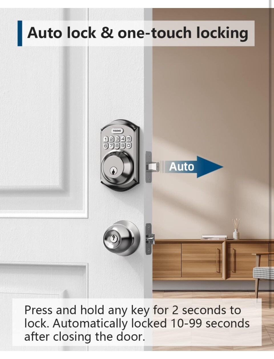 TEEHO TE001 Keyless Entry Door Lock with Keypad Smart Deadbolt Lock