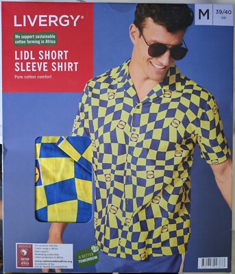 Livergy Lidl Hemd Gr. L gelb/blau, nagelneu in OVP
