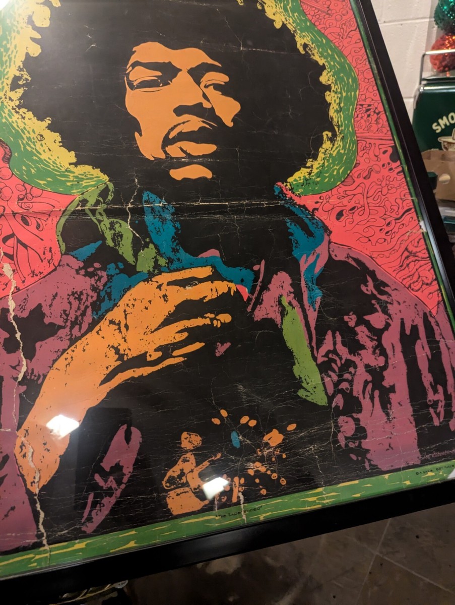 Original Jimi Hendrix The Experienced First Print Poster Black