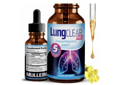 Lung Purge Pro/Lung Support Supplement Drops with Wild Mullein Leaf