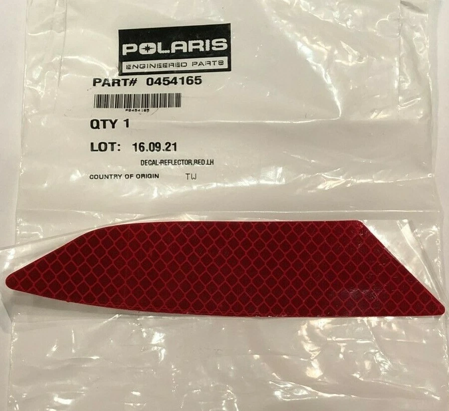 Decal, Reflector, Red, LH