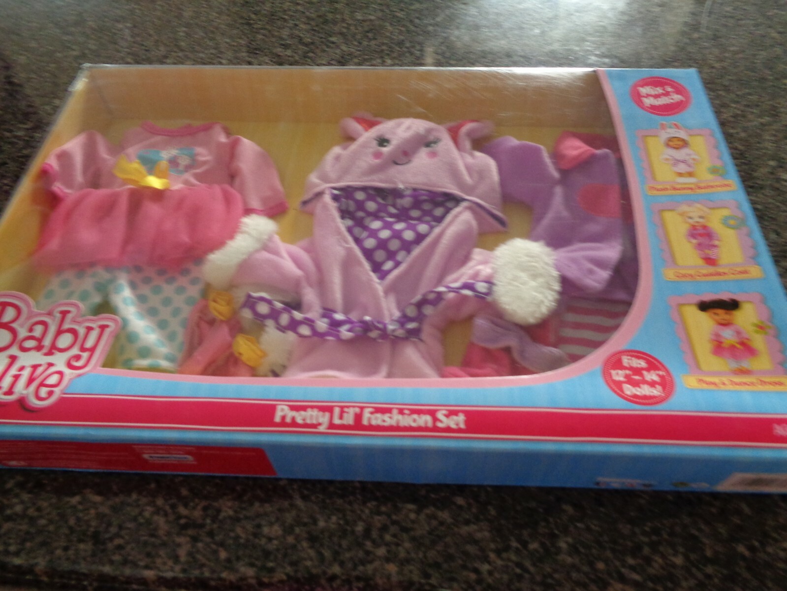 Baby Alive Pretty Lil Fashion Set 12" to 14" Dolls 3 Little Outfits