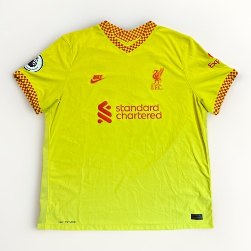 Nike Liverpool Salah #11 2021/2022 Third Kit Match Yellow Men’s XXL Used
