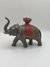 Vintage Cast Iron Metal Elephant Figurine Made In USA