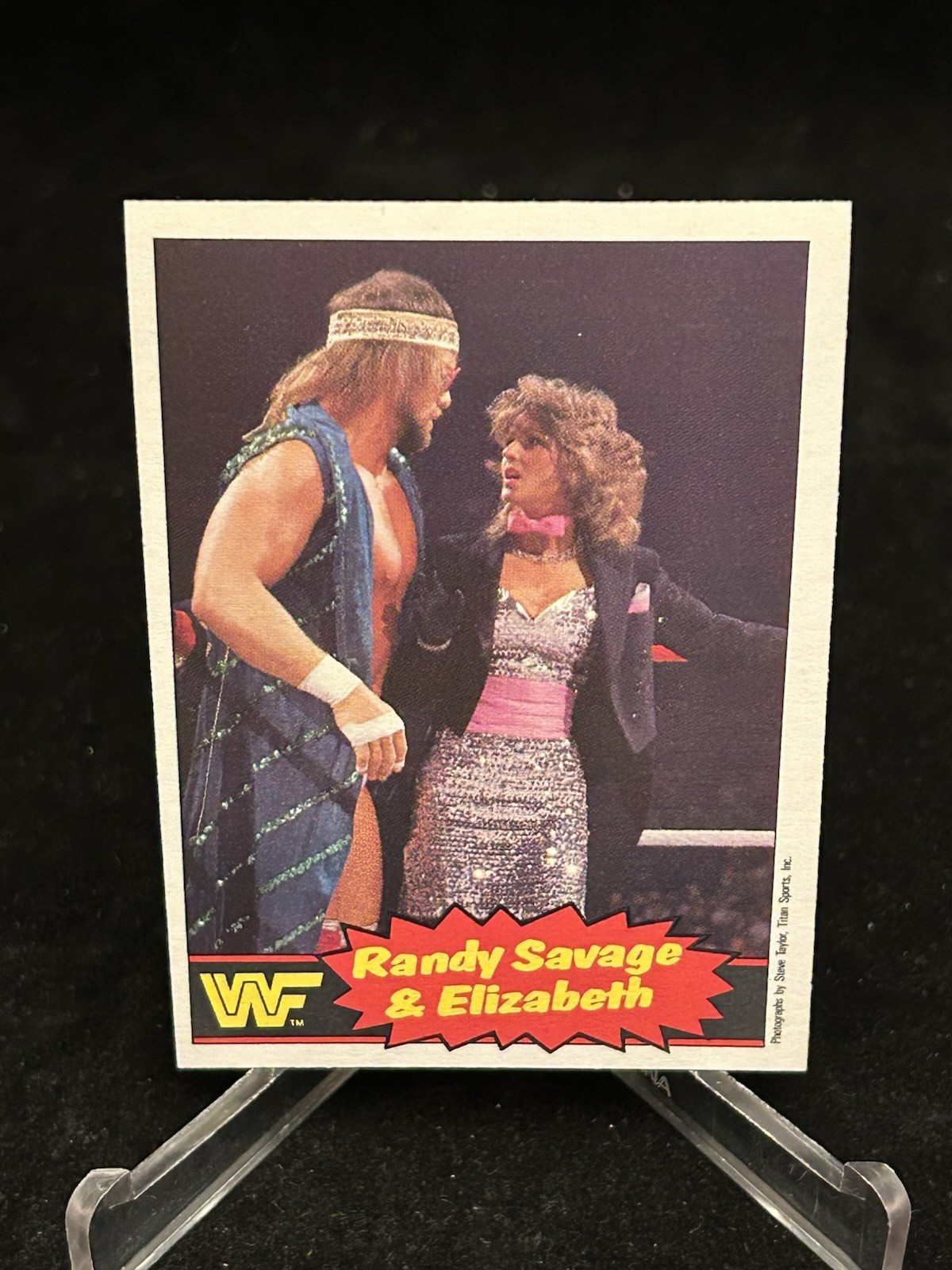1985 O Pee Chee WWF Wrestling Stars - #63 Macho Man & Miss Elizabeth RC - TOPPS