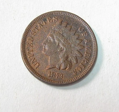 1873 INDIAN HEAD CENT PENNY -  VF Details