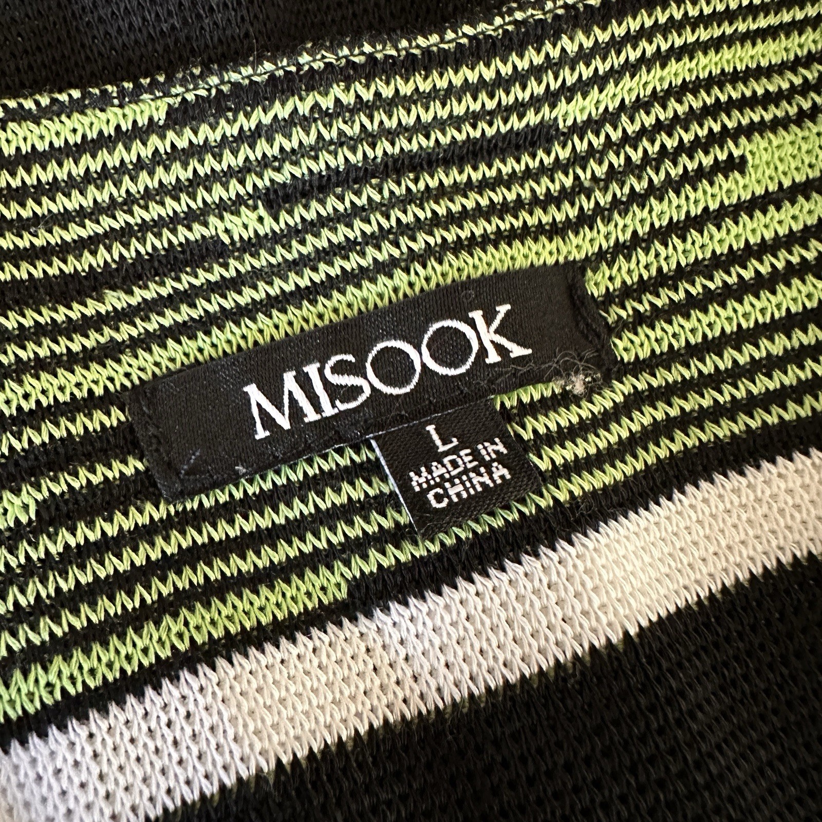 MISOOK Patchwork Cardigan Jacket Size LARGE Women… - image 5