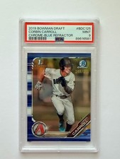 2019 Bowman Draft Chrome Corbin Carroll #BDC-125 Blue Refractor /150 PSA 9