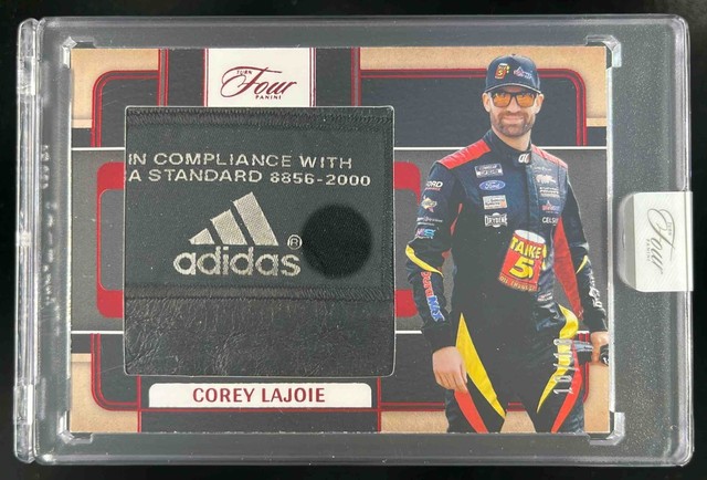 2025 Panini Turn Four NASCAR Corey LaJoie Jumbo Shoes Red /10 #20