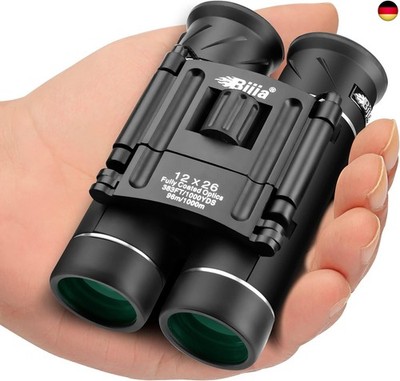 BIJIA 12x26 HD Fernglas für Erwachsene und Kinder, Mini Kompakte Ferngläser K