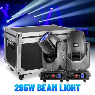 PAIDUN 2PCS 295W 14R Beam Moving Head Spot Light Road Case Set Disco Bar DJ Show