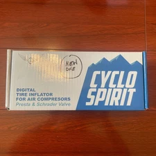 CycloSpirit Digital Tire Inflator Gauge - Presta & Schrader Valve Tool
