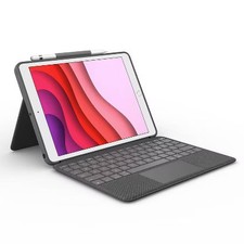 Logitech Combo Touch iPad Keyboard Case 7th, 8th, 9th Gen - Trackpad, Graphite