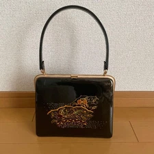 Japanese bag pouch bag kimono black Showa retro