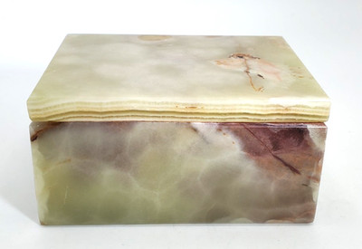 Pakistan Onyx Trinket Box with Gorgeous Coloring