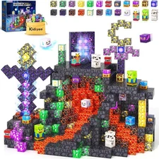 110PCS Minecraft Magnetic Blocks World Set, STEM Kids Toys, Montessori Building