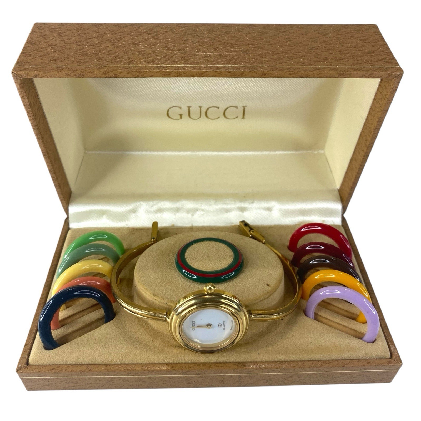 Gucci Vintage 1100-L Women Watch White Dial 11 Colors 1990s with Box