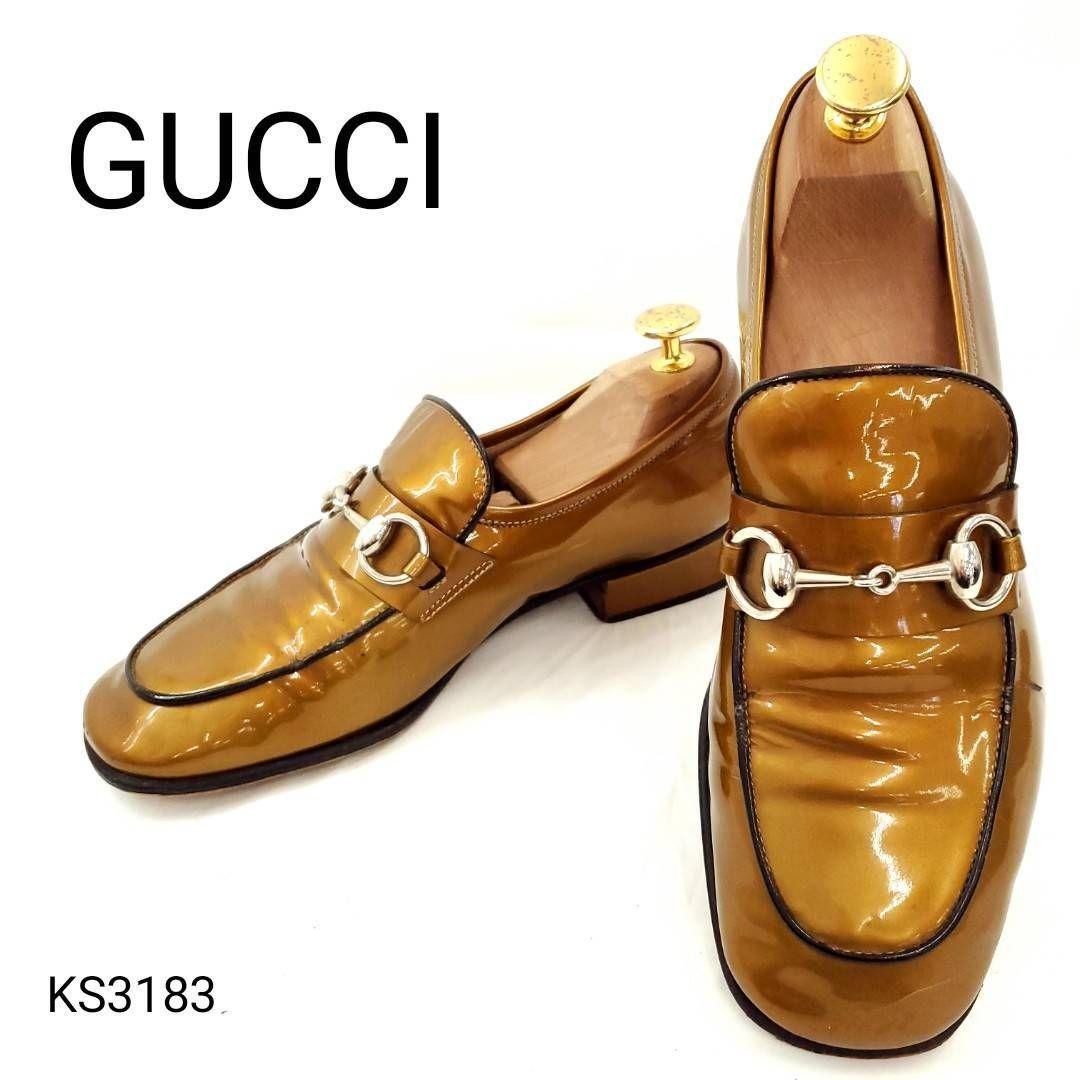 GUCCI Women's Loafers Horsebit Leather Ochre EU37/US7 120216c thumbnail 10