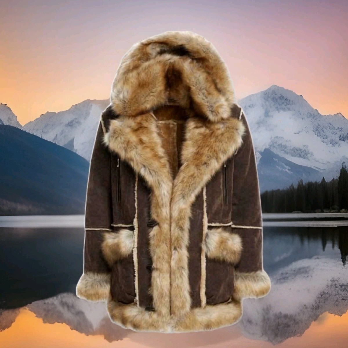 ジャケット・アウター JEAN COLONNA 98A/W Check Chester Coat JORDAN CRAIG ASPEN SHEARLING FUR COAT WINTER JACKET 9139 BROWN
