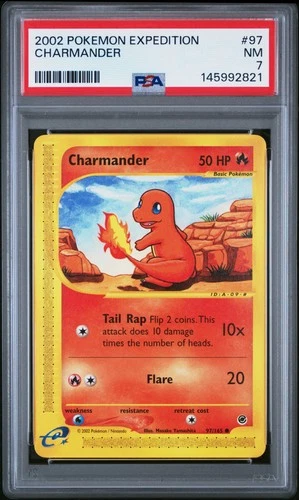 2002 POKEMON EXPEDITION #97 CHARMANDER PSA 7