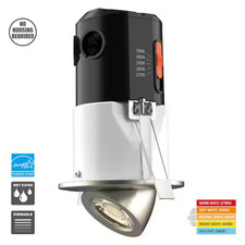 Commercial Electric 1-Pack 3" LED Gimbal Recessed Downlight 2700K-5000K Brushed