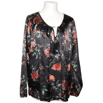 Trend One, Bluse, Größe: L, Schwarz/Mehrfarbig, Polyester, Blumen, Damen #HD6