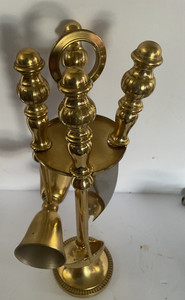 MCM Vintage Mid-Century Brass 5 Piece Bartender's Tool Set holiday regency