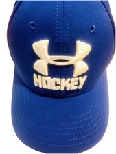 Under Armour Blue Cap Hat Boy's Sz XS /S Youth Hockey Cap Hat AU HEATGEAR PLAY