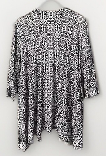 Women’s Chico's Tile Print Cardigan open front Sweater Plus XXL 20 (4) Gorgeous - Picture 2 of 6