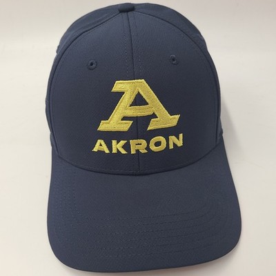 Akron Zips Hat Adjustable Ahead Blue Gold NCAA University Bryant Habegger Logo
