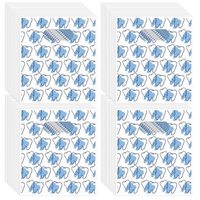 400 Pcs Tooth Pattern Dental Bags with Handles