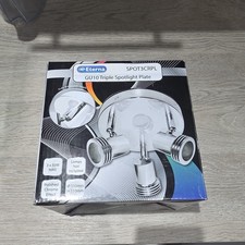 Eterna SL3PCR Triple GU10 circular spotlight brushed nickel effect.