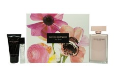 Narciso Rodriguez for Her Gift Set 100ml EDP + 10ml EDP + 50ml Body Lotion