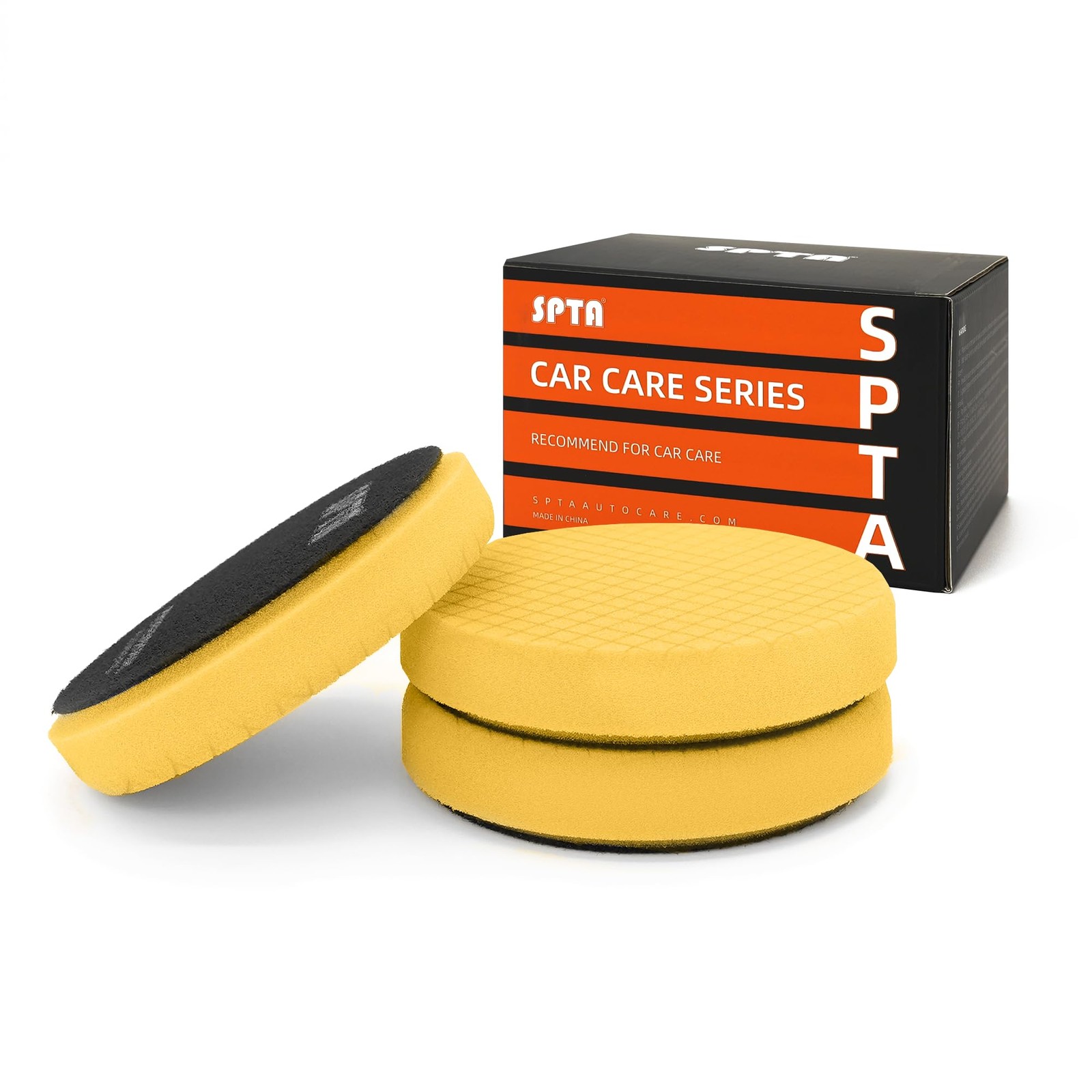 Kit éponge de polissage T80 jaune 125mm : tampons de coupe haute pour finition miroir