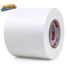 5 Inch Wide Duct Tape, Industrial Grade White 5 Inches X 55 Yards 164 Ft , 9 Mi