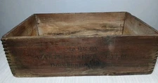 Vintage Walter Baker & Co. Ltd Chocolate Crate Box Dorchester MA Antique Rustic