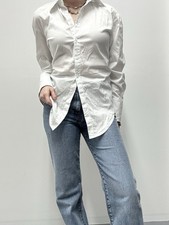 Simon Miller Gr. XS weißes Hemd mit Knopfleiste, hinten offen, Langarm Damen Oberteil