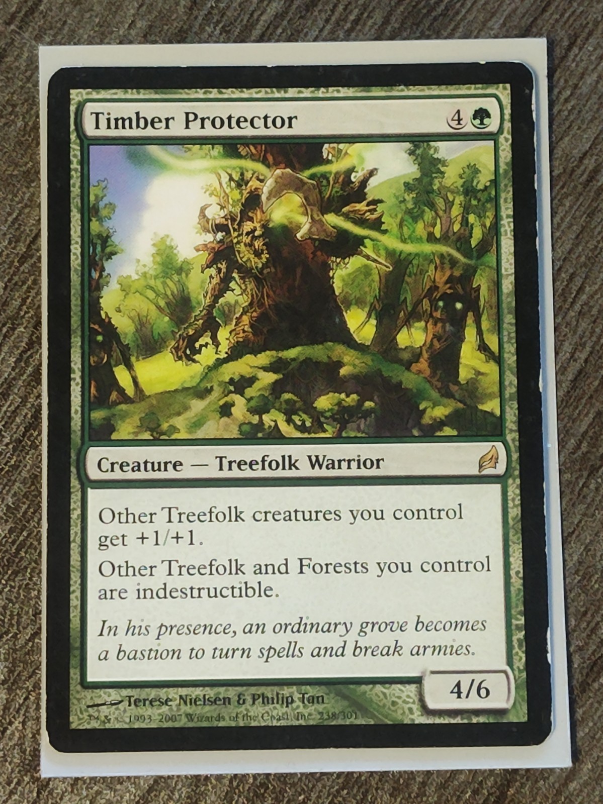 Magic: The Gathering Timber Protector Lorwyn Rare Creature Green Regular English