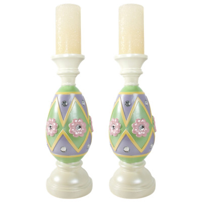 Willow Manor 16'' Easter Candle Holder with Candle (Easter Egg)