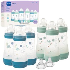 9oz Easy Start Anti-Colic Baby Bottles, Medium Flow with 2X Bonus Nipples Fa...