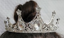 Victorian Trading Eva Stars Crystal Rhinestone Tiara Crown 42D