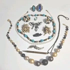 12 Piece Vtg Costume Jewelry Lot Southwest and Victorian theme some marked Japan