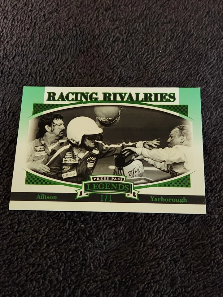 2007 Press Pass Legends Racing Rivalries Cale Yarborough Donnie Allison CARD 1/1 - Image 2 of 4