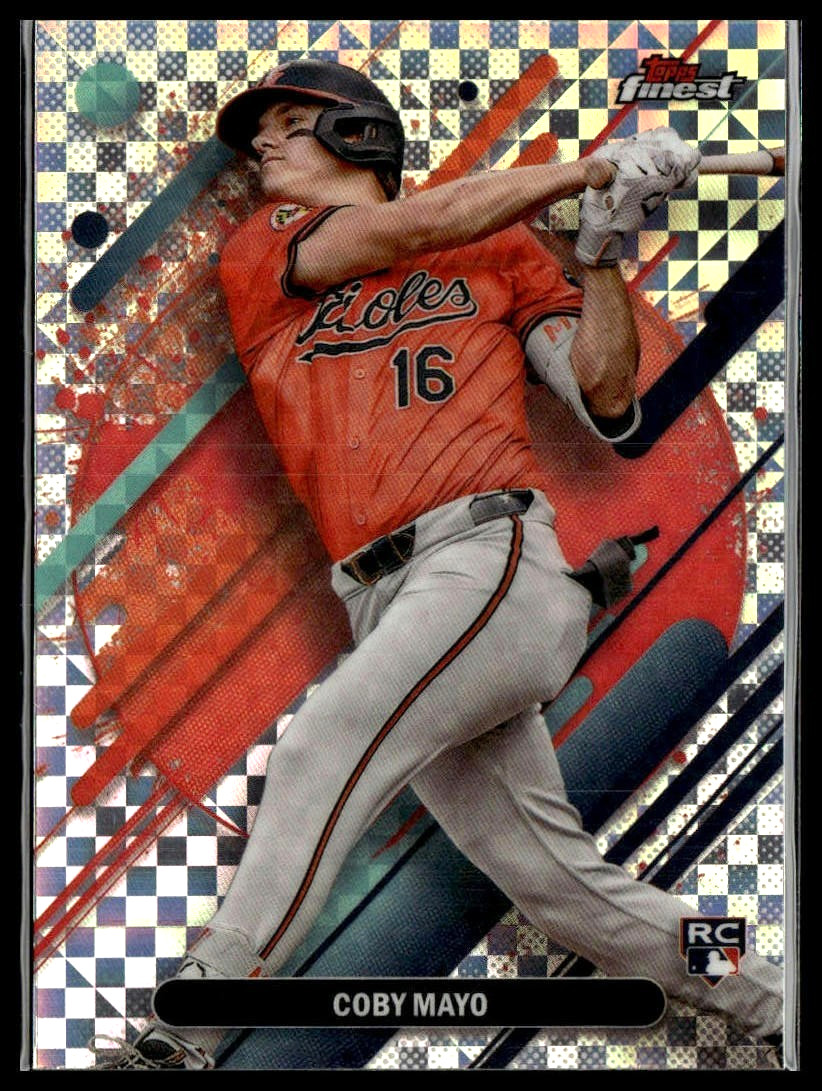 2025 Topps Finest - Rare Coby Mayo #255 Checkerboard Refractor (RC)