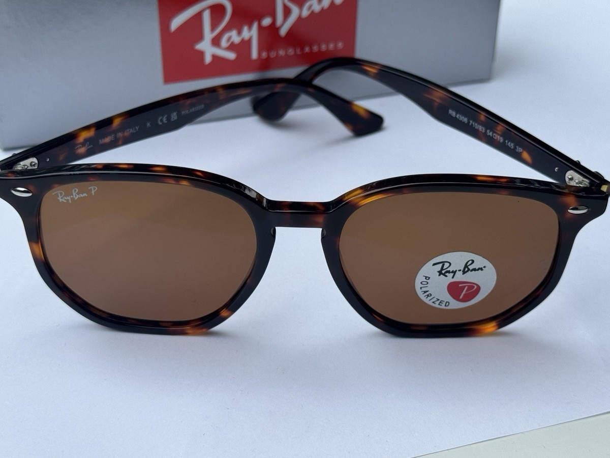 NEW Ray-Ban RB4306 710/83 Polished Light Havana/ Polarized 