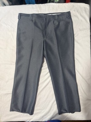 Circle S Men's Gray Flat Front Dress Pants Regular Fit Straight Leg
