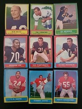 1963 Topps Football Starter Lot - 9 Vintage FB Cards - W/ Matt Hazeltine