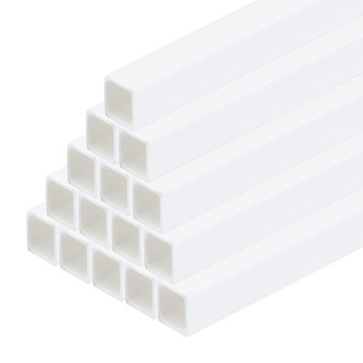 15pcs 10'' Plastic Model Tube ABS Square Tube 0.31''x0.31'' for Making DIY